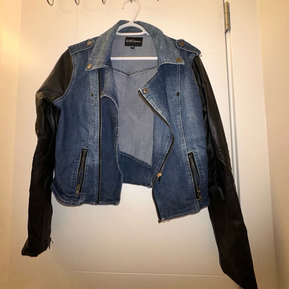 SUKOjeans The Vintage Leather Denim Jacket
